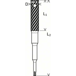 BOSCH Rezač armature sa četiri oštrice, SDS plus-9 2608586999, 28 x 120 x 300 mm