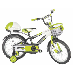 Bicikla za decu sa pomoćnim točkovima AZIMUT FITNESS zeleno-beli 20