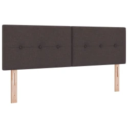 vidaXL vidaXL vzglavje z gumbi, temno rjavo, 140 cm, tkanina, (22049383)