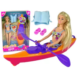 slomart LEAN TOYS set lutke z dodatki in oranžnim kajakom