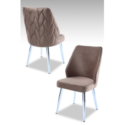 Hanah Home Set stolica Pufi, 48x90x43 cm, 2 komada, Smeđe