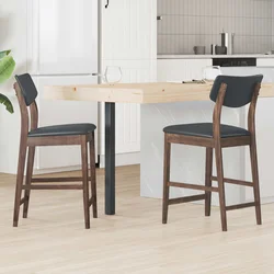 vidaXL Jedilni stoli 2 pcs Svetlo rjava 48 x 49 x 95 cm