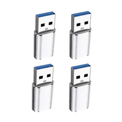 INF USB-C ženski na USB 3.0 moški, 4-pack, 5Gbps, ABS+aluminij Silver, (5000276644)
