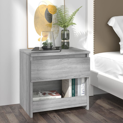 VIDAXL nočna omarica siva sonoma 40x30x39 cm konstruiran les
