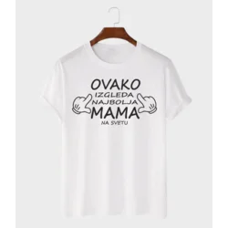 MAFIMI Ženska majica Ovako izgleda najbolja mama, Bela