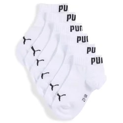Puma Quarter Socks Youth (3-pack), White, Size 31-34, Shop