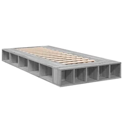 Vidaxl Posteljni okvir siva sonoma 90x200 cm inženirski les