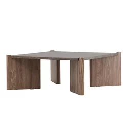 Klubska mizica Dallas 4198 Rjava, 40x100x100cm, MDF plošča, Kotna