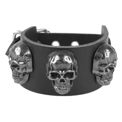 Zapestnica LEATHER & STEEL FASHION - Skull - LSF1 161