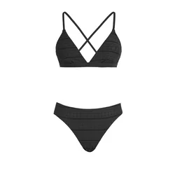 Cupshe Bikini Triangle črna