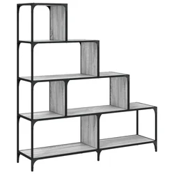 Regal za knjige s 4 razine boja hrasta 139x33,5x149 cm drveni