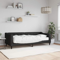 Dnevni krevet s madracem crni 80 x 200 cm od tkanine