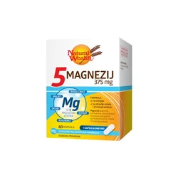 Natural Wealth 5 Magnezijum 375 mg, 60 kapsula