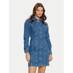 Guess Jeans obleka W5RK99 D4H71 Modra Regular Fit