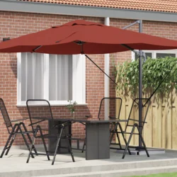 Suncobran Terakota 351 x 250 x 260 cm Poliester i aluminij