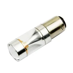 OEM LED Sijalica BA15S sa 6 dioda 2323 i reflektor, Sa dva grla, Bela