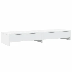 Stalak za monitor s ladicama bijeli 100x27x15 cm inženjerski drvo
