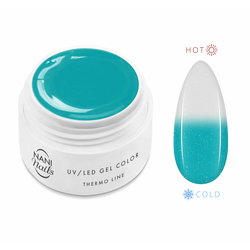 NANI termo UV gel 5 ml – Turquoise White Glitter