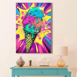 Wallity Dekorativna slika na platnu, 70x100cm, Šarena