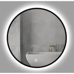 Ceramica lux Ogledalo alu-ram fi70, matt black, touch-dimer pozadinski- CL30 300027