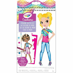 CRAYOLA Blok sa stikerima i šablonom FASHION