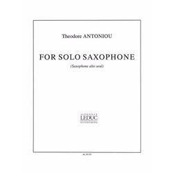 ANTONIOU T:FOR SOLO SAX
