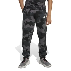 Adidas J Donji deo trenerke za dečake Camo Fl Pant J, JN2224, Tamnosivi