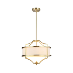 Open Design OR80926 - Luster na šipci STESSO 4xE27/15W/230V prečnik 42 cm mesing/bela
