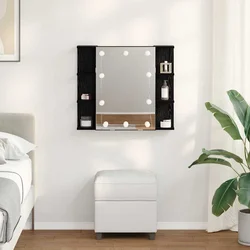 Ogledalo ormar Crni hrast 70 x 16,5 x 60 cm Konstruirano drvo