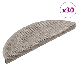 Vidaxl Samolepilne preproge za stopnice Sisal-Look 30 kosov 56x17x3 cm