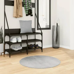 Tepih IZA kratkih vlakana skandinavski izgled sivi O 80 cm