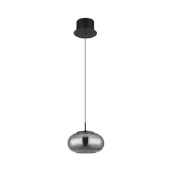 Globo 15744H - LED luster na sajli QUINTARA LED/6W/230V crna