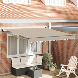 Povlačivi tende Bež 350 x 250 cm 100% Poliester i Aluminij