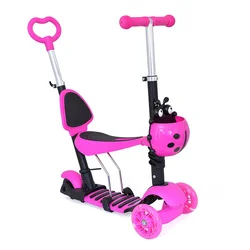 Trotinet 5u1 Bubamara Roze