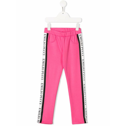 Emilio Pucci Junior - logo trim sweatpants - kids - Pink