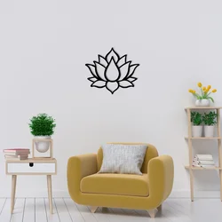Atelier Del Sofa Zidna dekoracija Lotus Flower 1, 50x43 cm, 1.2mm, Crna