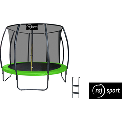 Raj Sport trampolin 8FT - 244 cm s unutarnjom mrežom + ljestvama - svijetlo zelena