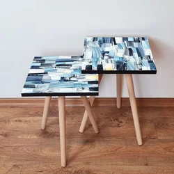 Hanah Home Set klub stočića 2Shp82, 2 komada, Tirkizni