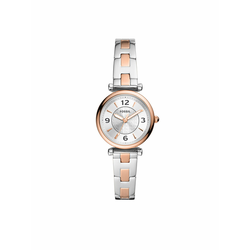 Ročna ura Fossil Carlie Three ES5201 Silver/Rose Gold