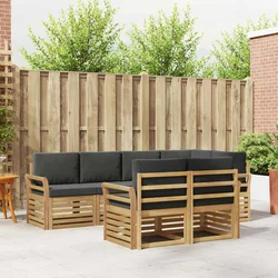 Set vanjskih sofa 7 pcs Bijela i antracit 249 x 130,5 x 73 cm