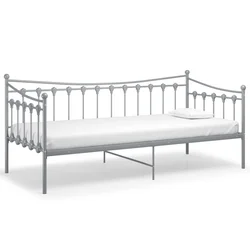 Vidaxl Posteljni okvir siv kovinski 90x200 cm