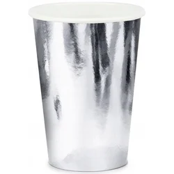 Papirnati kozarci, srebrni, 220 ml, 6 kosov.