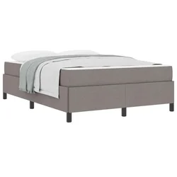 Vidaxl Postelja z vzmetnico Taupe 160 x 200 cm blago