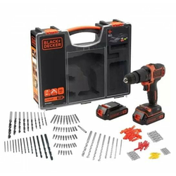 Akumulatorska bušilica odvijač 18V Li-ion + organizator + pribor Black+Decker BDCHD18BOA