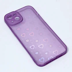 Maska za telefon Heart Color IMD za iPhone 14 Plus 6.7 ljubičasta