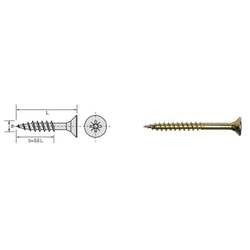 shumee GULGALVANISERAD TRÄSKRUV 6,0*40/24MM - 510 6,0*40K