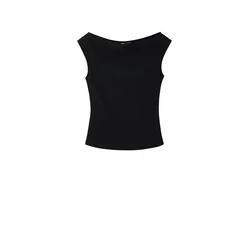 MANGO Top XSTONE črna
