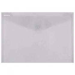 Fascikla koverta s dugmetom A4 pp Donau 8544001PL-02 providna boja dima