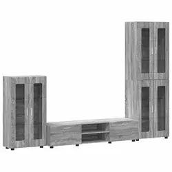 Set TV komoda FLORIN 3 kom. Siva Sonoma Konstruirano drvo