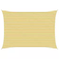 Jedrilica za sunčevu sjenu Žuta i bijela 3,5 x 4,5 m HDPE